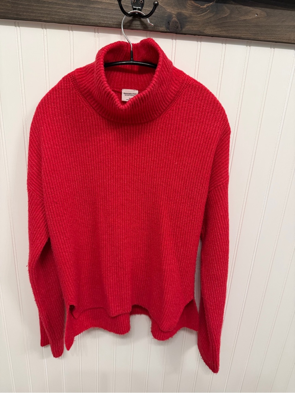 Abercrombie Pink Turtleneck Ribbed Women's Sweater